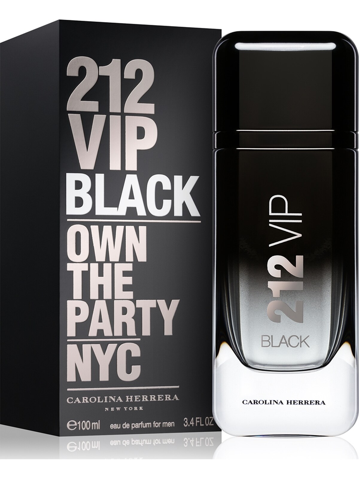 Frasco do perfume 212 VIP Black 100ml — Carolina Herrera, DeLui